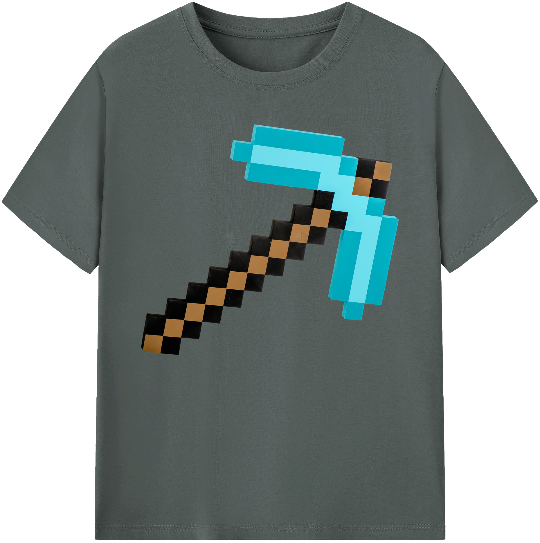 （画像用） マインクラフト ブロックの世界 Minecraft MC Block world 綿100％ メンズ半袖Tシャツ｜肌触りやわらか＆通気性